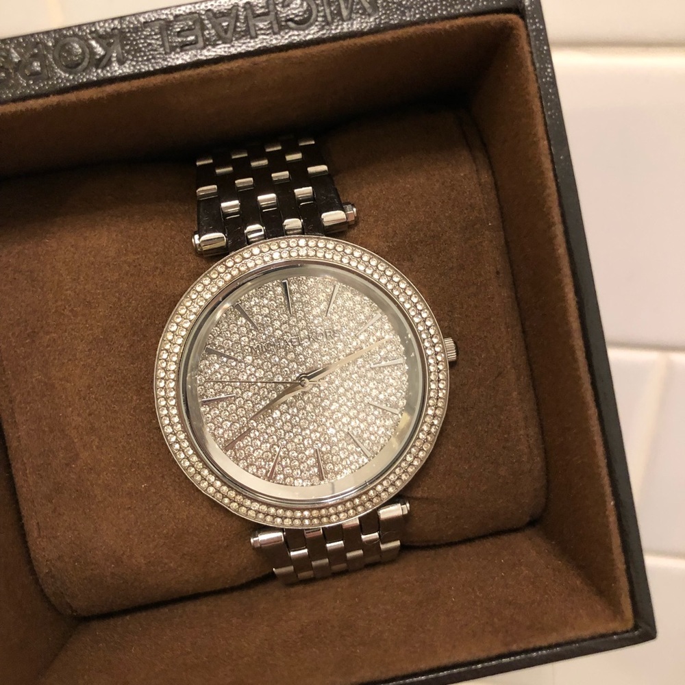 NWOT Michael Kors Silver Sparkle Watch